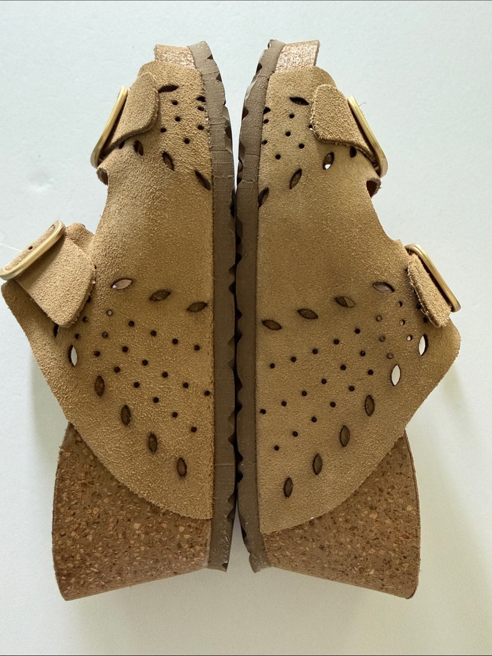 Women’s Adjustable Double-Buckle Slide Sandals - Tan - Size 7.5 - Picture 3 of 4
